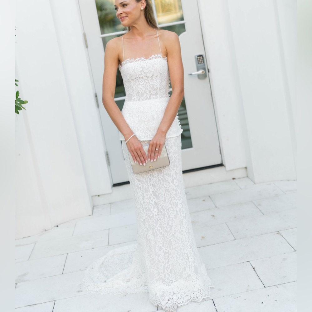 The Forever Audrey Lace Camisole + Skirt in White